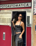 Summer Dress 2-Piece Set Women's Sexy Polka Dot Top Casual Maxi Skirts Sets Casual Party Vacation Y2k Female Dress Set