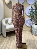 Tie Dye Printed Women Set Wrap Crop Top + Ruched Maxi Skirt 2026 Summer Beach Vacation Birthday Two Piece Set Outfits