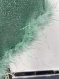 Solid Slim Backless Dresses For Women Round Neck Sleeveless High Waist Spliced Feather Irregular Dress Female New