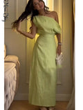 Collection Of Versatile Linen Midi Sets Square Neck Relaxed Fit Casual Day Wear Fashion Daily Linen Pants Women Summer 2026