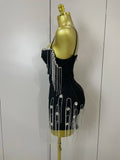 Sexy Backless Spaghetti Strap Black Sleeveless Bodycon Bandage Dress Women Elegant Prom Gown Club Evening Party Birthday Dresses