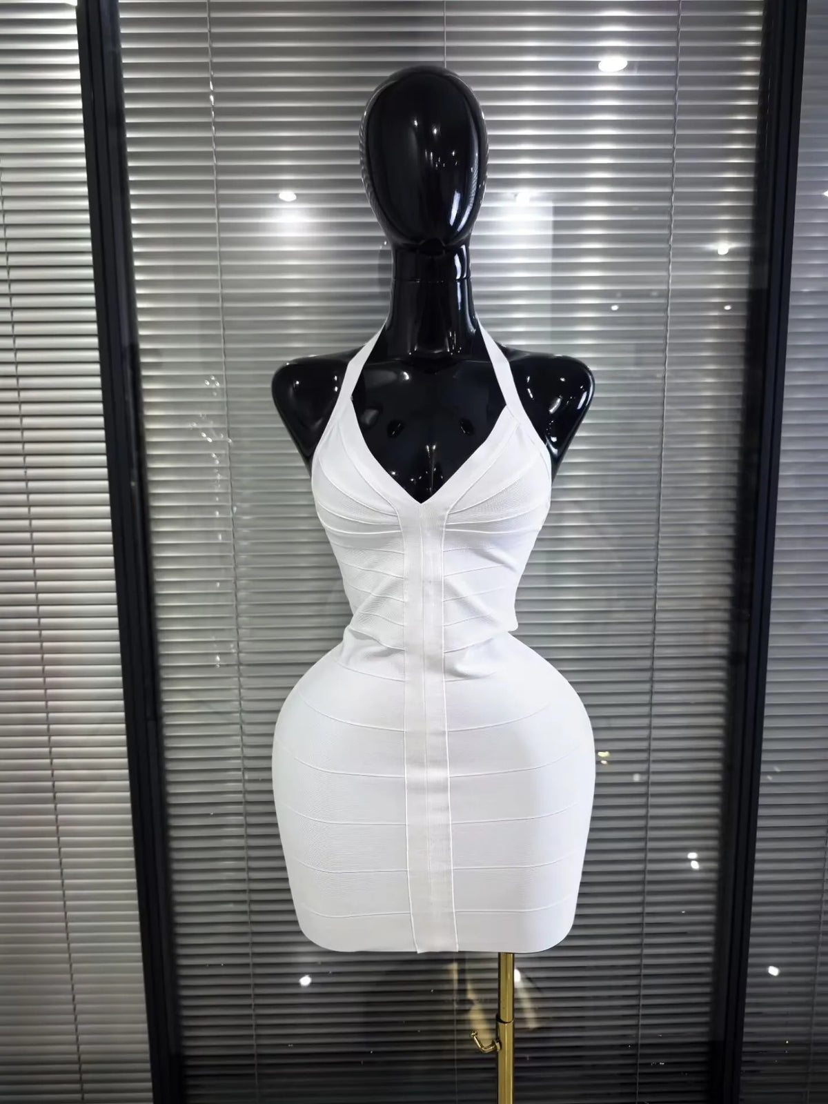 4 Colors Women Sexy Halter Off the Shoulder Bodycon Mini Bandage Dress Celebrate Fashion Nightclub Party Homecoming Outfit