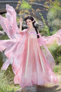 Olive Girl Red Embroidered Hanfu Dress for Ren Faire 2026 Garden Wedding Fairycore Photoshoot S-XL XS-3XL Plus Size Embroidered Flowing Sleeve Dramatic Silhouette Romantic Editorial Not Costume Chinese Heritage Fashion Women