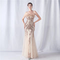 Sexy Elegant Long Wedding Party Dresses for Women 2025 Luxury Mesh Bridesmaid Evening Dresses Woman Sequin Summer Dress