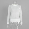Mohair Round Neck Pullover Sweater For Women 2025 Spring Summer New Knitted Bottom Semi-sheer Knit Sweater Female Top