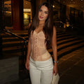 Sexy Women's Lace Waist Cinching Strapless Corset Slim Solid Single Breasted Tube Tops 2026 Spring Lady All-match Chic Top New