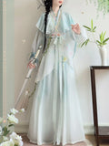 Olive Girl Pink Embroidered Hanfu Dress for Ren Faire 2026 Garden Wedding Fairycore Photoshoot Everyday Wear S-L XS-3XL Plus Size Hand Embroidered Flowing Sleeve Dramatic Silhouette Romantic Cottagecore Editorial Not Costume Chinese Heritage Fashion Women