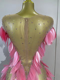 Elegant Sparkly Diamonds Pearl Mesh Stretch Mini Dress Women Evening Party Birthday Wedding Gown Photo Shoot Sexy Stage Outfit