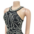Women Sexy Backless Hot Drilling Process Party Club Night Maxi Dress Pearl Beading Rhinestone Birthday Evening Long Dress
