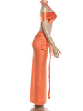 Braid New Trend 2 Piece Set Women Beach Y2K Sexy Crop Tops+Patchwork Wrap Skirt Party Elegant Vacation Slim Clubwear