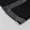 Sexy Dance Set Black Rhinestone Bikini Jacket Women Glitter Costume Nightclub Club Party Show Outfit  3 Piece Sets Outfits
