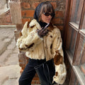 Chic Street Girls Cow Print Fur Coat Women 2026 Winter New Brand Fashion Warm Faux Fur Jacket Autumn Iconic Streetwear
