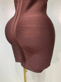 Women Sexy Backless Pink Bodycon Mini Bandage Dresses Elegant Evening Party Luxury Birthday Nightclub Cocktail Prom Gown