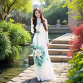 Olive Girl Green Flowing Sleeve Qipao for Ren Faire 2026 Garden Wedding Fairycore Photoshoot Everyday Wear M-XXXL XS-3XL Plus Size Flowing Sleeve Romantic Garden Party Editorial Not Costume Qipao Cheongsam Chinese Dress Chinese Heritage Fashion Women