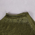 Women Tassel Top + Long Skirt Two Piece Sets Sexy Sleeveless Fringe Bandage Matching Set Evening Party Cocktail Outfit