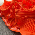 Women Ruffles Splicing V-neck Sleeveless Bodycon Midi Pleated Maxi Long Dress  Birthday Sexy Club Party Even Dresses