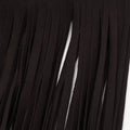 Solid Spliced Tassel Coat for Women Lapel Long Sleeve High Waist Temperament Minimalist Trench Female Fashion New