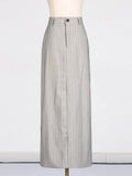 Temperament Two Piece Sets For Women Notched Collar Long Sleeve Spliced Button Blazer Straight Skirts Female New