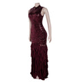 Sexy Sparkly Sequin Patchwork Bodycon Dresses for Woman Ruffle Tassel Dress Female Party Clubwear Long Birthday Outfits