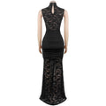 Sexy Women Lace Hollow Out Sleeveless Ruched High Split Maxi Long Dress 2026 Party Trendy Birthday Vacation Party Dresses