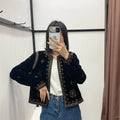 Chic Embroidery Fur Patchwork Waistcoats Women Stand Collar Sleeveless Female Vests 2026 Autumn Lady High Street Furry Tops New