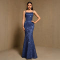 Elegant Sequin Emboridery Shawl 2 Pieces  Evening Gown for Women Weddings and Dinners Heavy Industry Gorgeous Evening Gowns