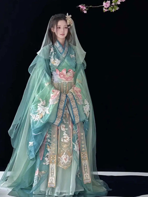 Olive Girl Green Hanfu Dress 2026 S-L XS-3XL Plus Size Hanfu Chinese Dress Traditional Chinese Clothing Chinese Heritage Fashion Women