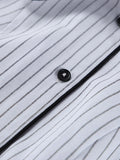 Elegant Striped Women Shirts Lapel Collar Long Sleeve Fit Shirt for Office Work Business Meeting Wear Fashion New