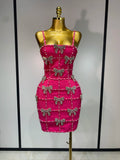 Women Sexy Sleeveless Beading Maxi Long Bodycon Bandage Dresses Birthday Evening Party Elegant Knitted Dress Wedding Guest Gowns
