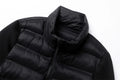 Women's stand-up collar pressure glue zipper Black splicing space cotton jacket jacket for women