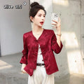 Olive Girl Red Embroidered Embroidered Jacket for Ren Faire 2026 Garden Wedding Fairycore Photoshoot Everyday Wear M-XXL XS-3XL Plus Size Hand Embroidered Romantic Garden Party Editorial Not Costume Chinese Heritage Fashion Women
