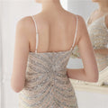 Elegant Women Short Evening Dress Sexy Straps Sequin Slim Bodycon Party Dresses Black Gold Female Vestidos De Soiree