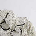 Polka Dot See Through Blouse for Women Deep V Neck Long Sleeves Irregular Design Loose Shirt Female Fashion Clothes
