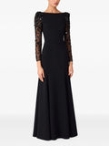 Diamonds Beaded Sequins Formal Evening Dress Lace Long Sleeves Mermaid Women's Gowns Trumpet Elegant Wedding Party Dress