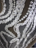 White Shining Rhinestones Women Sexy Off the Shoulder Mesh See Through Bodycon Long Dress Nightclub Party Performance Costumes