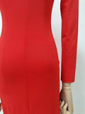 Solid Slimming Spliced Appliques Dresses for Women Slash Neck Long Sleeve High Waist Sexy Dress Female New