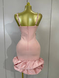 Women Luxury Diamonds Sleeveless Bodycon Bandage Mini Dress High Street Celebrate Evening Prom Club Elegant Birthday Party Dress