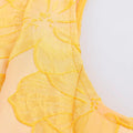 New Embroidery Elegant Yellow Midi Dresses For Women O Neck Sleeveless High Waist Temperament Female Fashion Style Dress