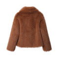 Chic Ins Blogger Brand Fashion Fake Fox Fur Jacket Coat Women 2026 Winter Luxury Design Big Collar Fur Coats Cool Girls Overcoat