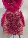 Sexy Strapless Mesh See-Through Mini Dress Women Eveing Party Sparkly Rhinestone Birthday Singer DJ Nightclub Bar Stage Costume