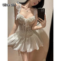 Olive Girl White Romantic Dress for Ren Faire 2026 Garden Wedding Fairycore Photoshoot Everyday Wear S-L XS-3XL Plus Size Romantic Cottagecore Garden Party Editorial Not Costume Dress Chinese Heritage Fashion Women