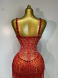 Shining Rhinestones Bodycon Long Dress Women Sexy Transparent Elagant Evening Party Birthday Prom Dress Photo Shoot Outfit