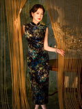 Velvet Cheongsam Temperament High-end Women's New Chinese Style Improved Autumn Old Shanghai Retro Qipao New Chinese Style Dress