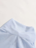 Solid Spliced Ruffles Slimming Blouses for Women O Neck Long Sleeve High Waist Shirts Female Fashion