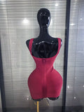 Winered White Women Sleeveless Sexy O-Neck Bodycon Mini Bandage Dress Birthday Party Celebrate Evening Clothing
