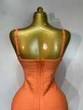 Women Sexy Backless Pink Orange Bodycon Mini Bandage Dress Simple Elegant Evening Party Luxury Birthday Nightclub Prom Dress