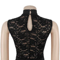 Sexy Women Lace Hollow Out Sleeveless Ruched High Split Maxi Long Dress 2026 Party Trendy Birthday Vacation Party Dresses