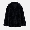 Winter Imitation Fox Fur Mid-length Coat For Women Fashion Artificial Lapel Thicken Streetwear Faux Fur Jacket Lady