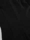 Black Loose Spliced Buttos Chic Dresses for Women O Neck Sleeveless Elegant Commute Dress Female Summer Fashion New