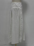 Beach Holiday Skirt Suit for Women Folds Tube Top High Waist Spliced Lace Long Skirt White Two Piece Set Female New